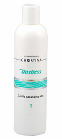 Нежное очищающее молочко для кожи лица и шеи Christina Unstress Gentle Cleansing Milk, 300 мл, код UGM