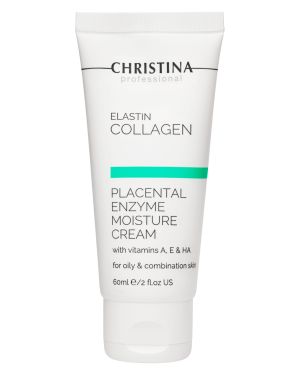 Увлажняющий крем для жирной и комбинированной кожи | CHRISTINA Elastin Collagen Placental Enzyme Moisture Cream with Vitamins A, E & HA